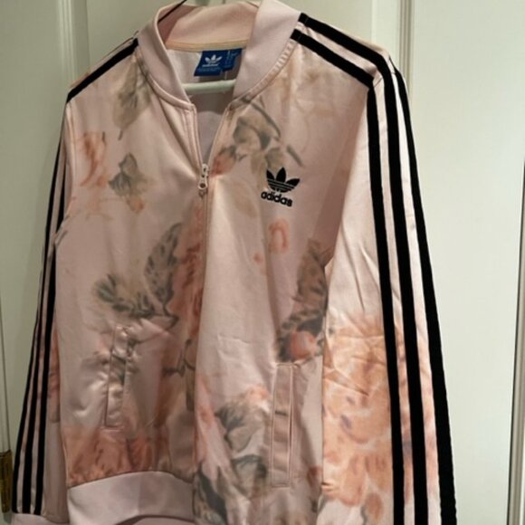 Floral Adidas Trefoil Zip Jacket - Picture 2 of 14